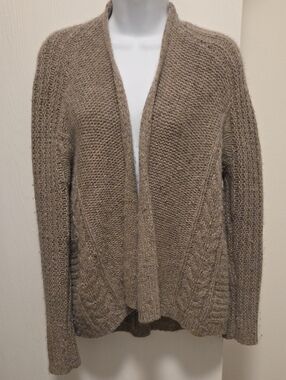Autumn Cashmere open-front cable-knit drape cardigan X Small